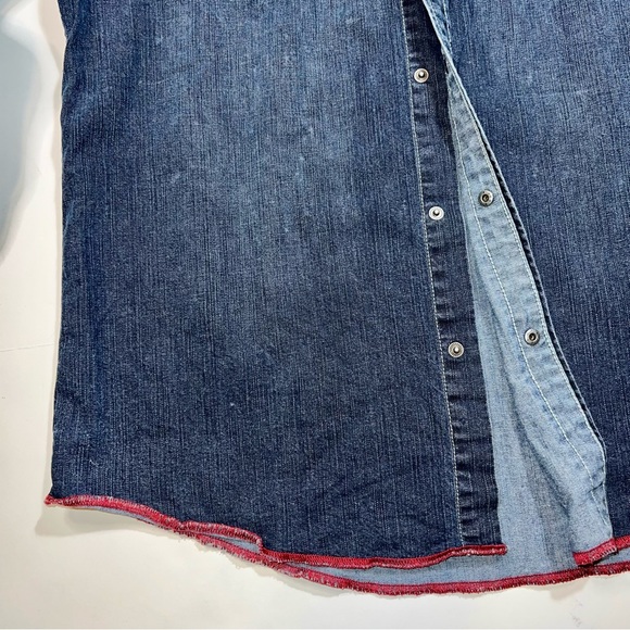 VINTAGE TOMMY HILFIGER Western Denim Shirt Medium - Picture 9 of 13
